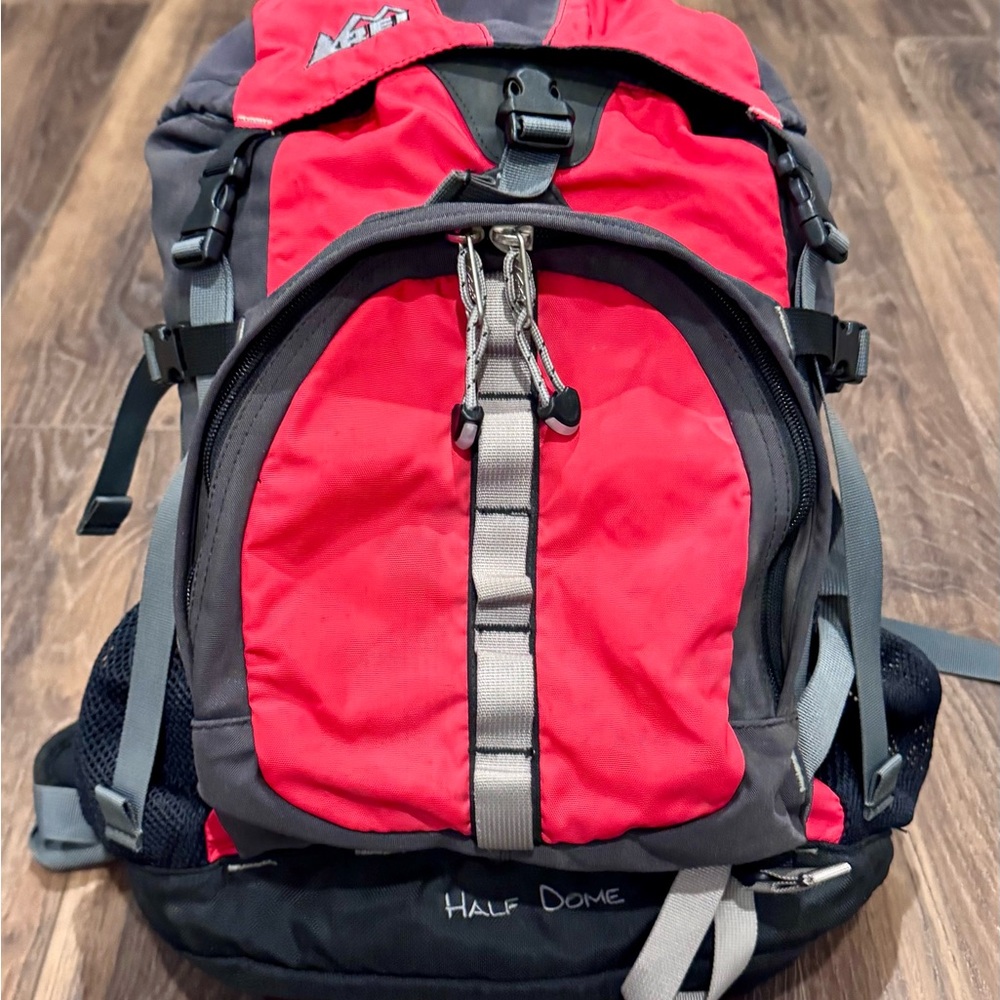 REI Half Dome Backpack in Red and Gray
